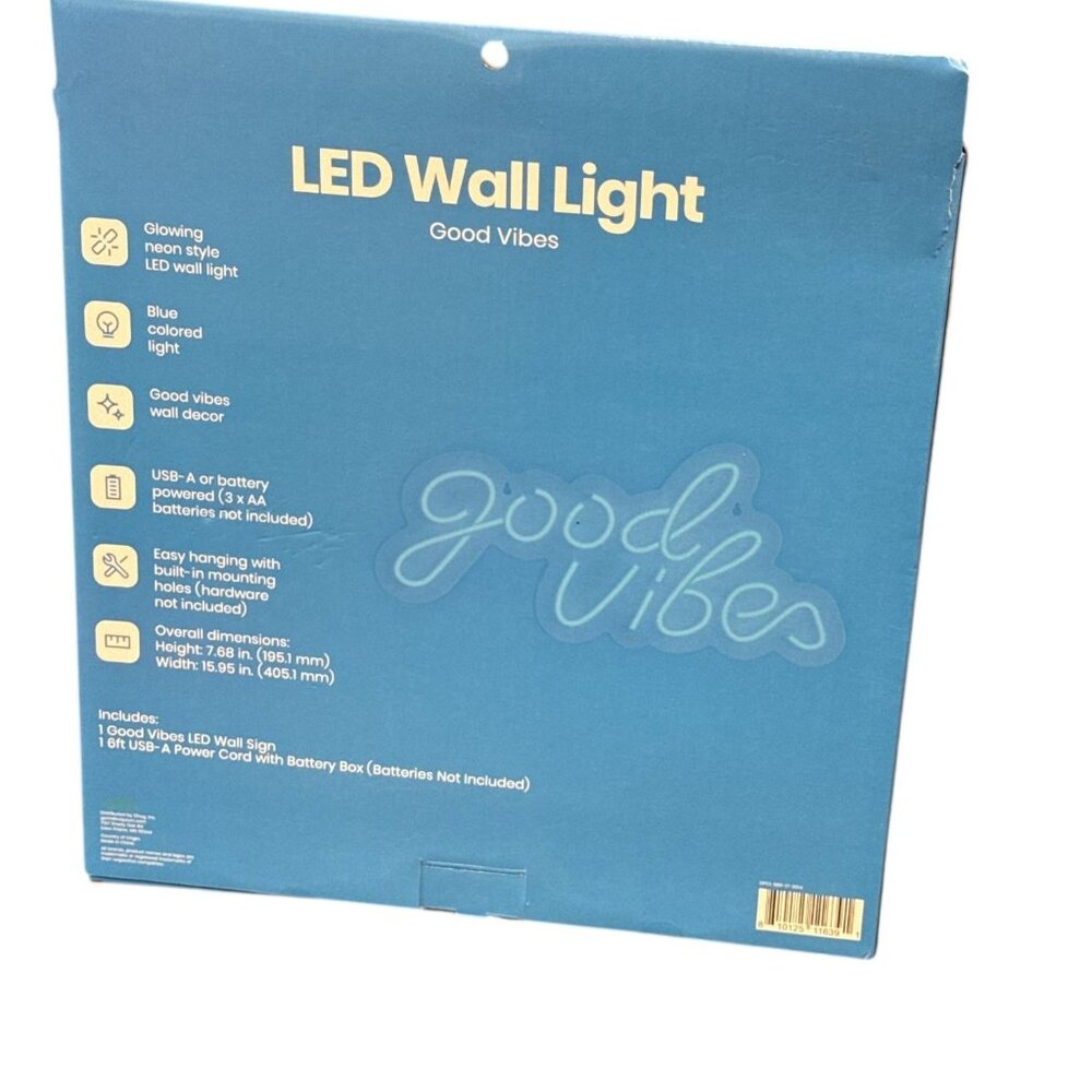 LED WALL LIGHT "Good Vibes" - Picture 2 of 3